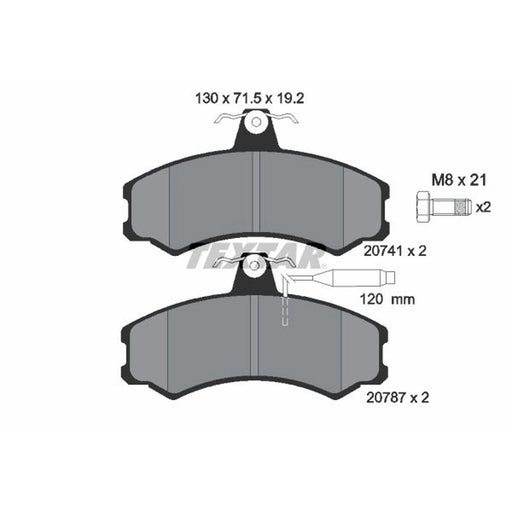 Textar Front Brake Pad Set 2074101
