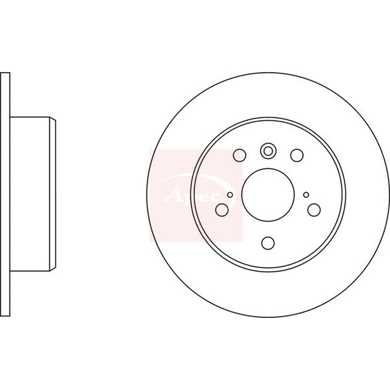 Apec Rear Brake Solid Discs & Pads fits Toyota Camry 2001-2006 2.4 3.0