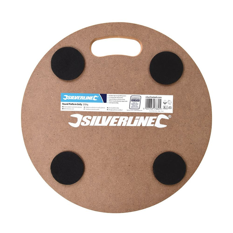 Silverline Round Platform Dolly 250kg Silverline - Dynamic Drive