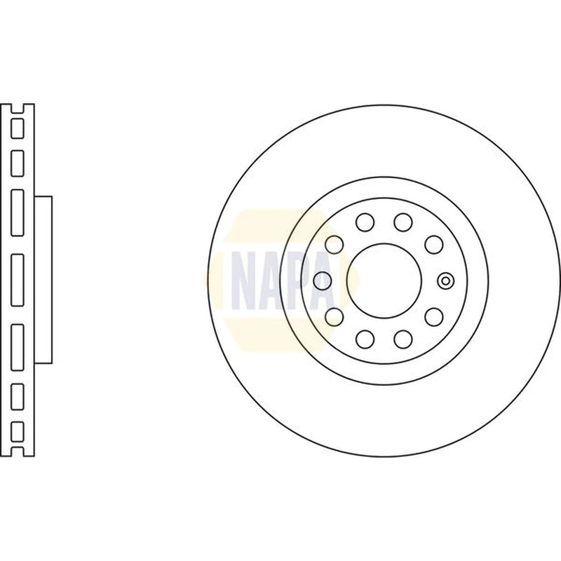 NAPA Front Vented & Rear Vented Brake Discs & Pads fits Audi A6 C5 2000-2005 2.5