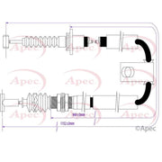 Apec Handbrake Cable Left Rear CAB1277