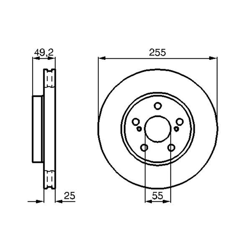 Bosch Front Brake Discs & Pads fits Toyota Celica 1999-2005 1.8