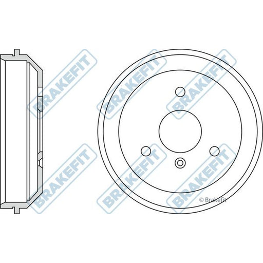 Apec Brake Drum Assembly Rear fits Smart Cabrio 2000-2004