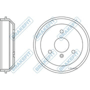 Apec Brake Drum Assembly Rear BDR9045