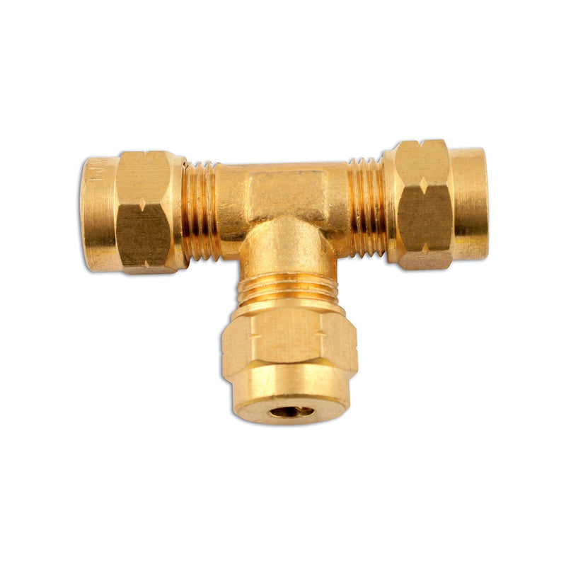 Tool Connection Brass Coupling Tee Piece 10mm 5pc 31123 Tool Connection - Dynamic Drive