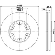 Mintex Front Brake Discs & Pads fits Nissan Elgrand 1995-2002 3.0 3.2 3.3 3.5