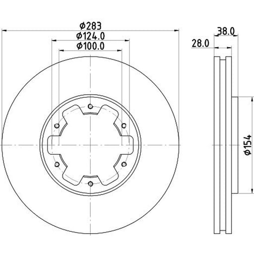 Mintex 2 x Brake Discs fits Nissan Elgrand 1995-2002 3.0 3.2 3.3 3.5