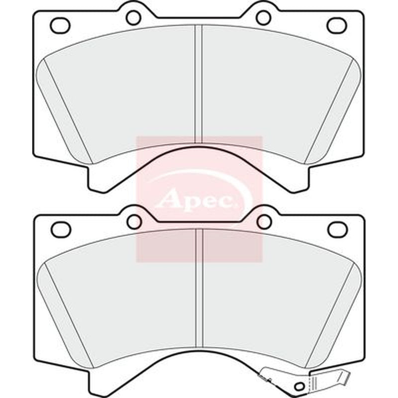 Apec Front Brake Pad Set fits Toyota Land Cruiser 200 2007-2008 4.5