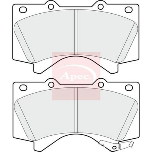 Apec Front Brake Pad Set fits Toyota Land Cruiser 200 2007-2008 4.5