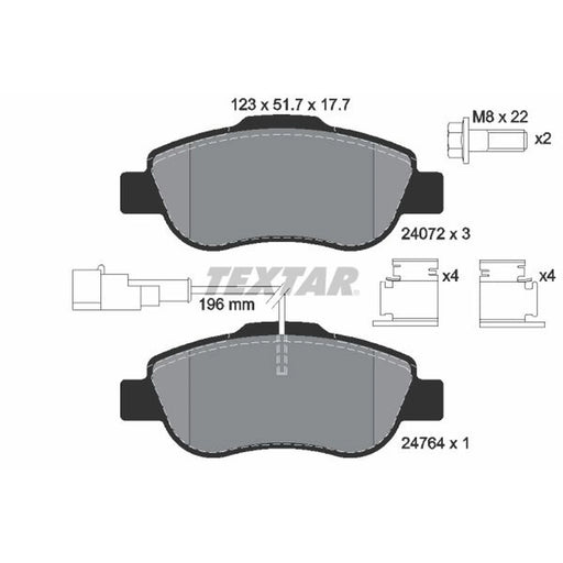 Textar Front Brake Pad Set 2407202