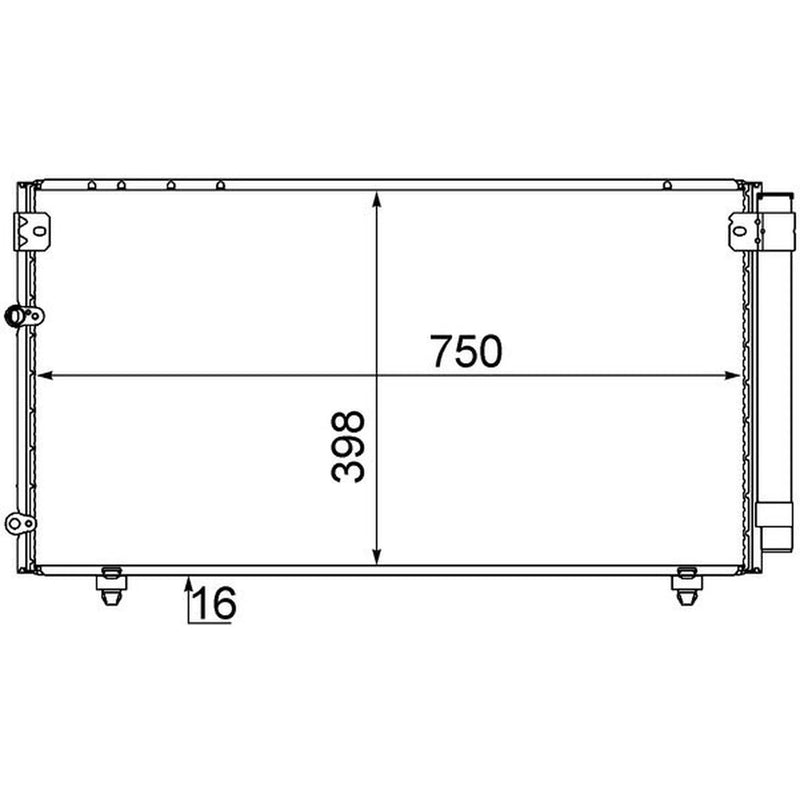 Mahle Air Conditioning Condenser fits Toyota Avensis Verso 2001-2009 2.0