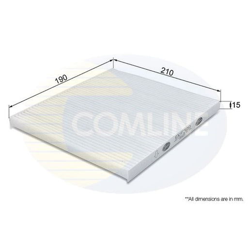 Comline Cabin Air Filter (Pollen Filter) fits Hyundai Accent IV 2010-2018