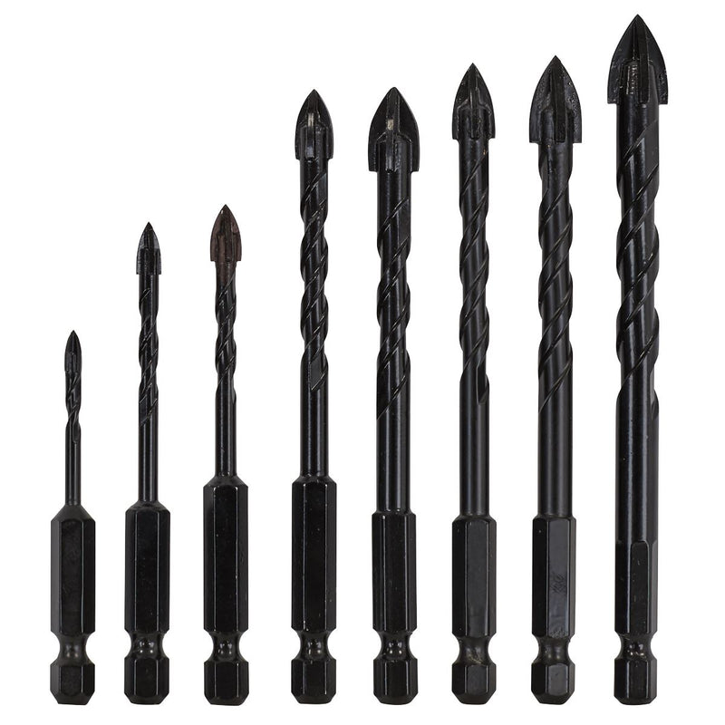 Sealey Tile & Glass Drill Bit Set 8pc DBGC1 Sealey - Dynamic Drive