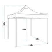 Dellonda 2x2m Pop-Up Gazebo Heavy Duty Carry Bag Rope Stakes & Weight Blue Dellonda - Dynamic Drive