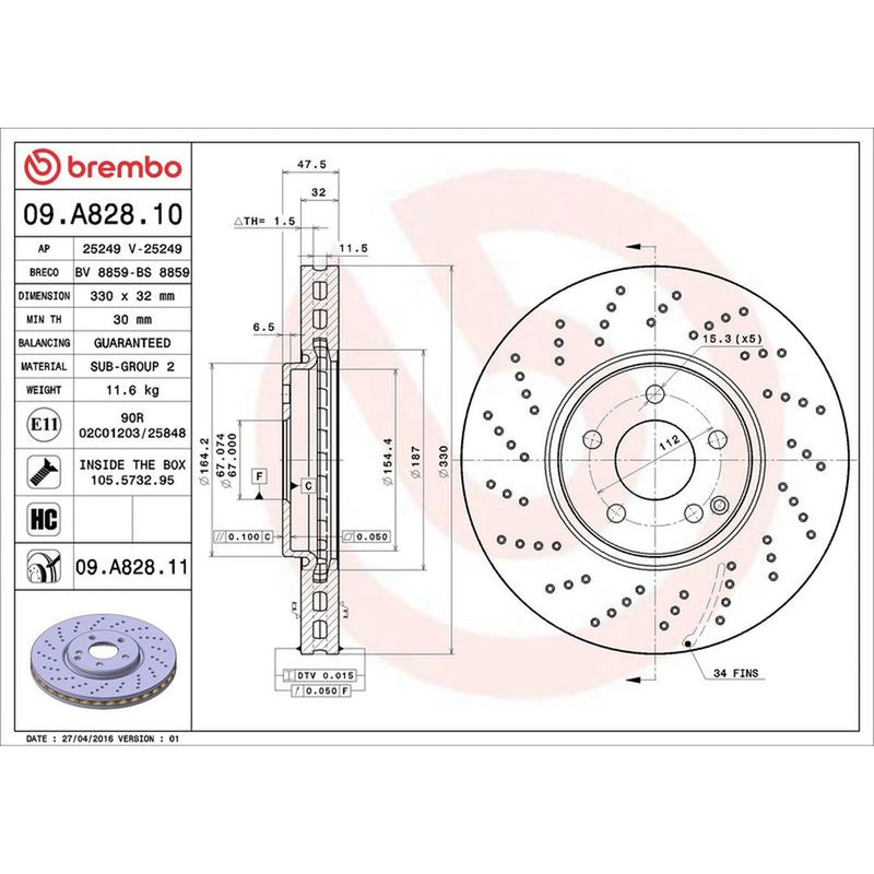 Brembo Front / & Rear / Brake Discs & Pads fits Mercedes-Benz S-Class 2002-2005