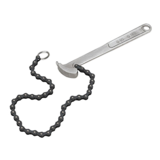 Sealey Oil Filter Chain Wrench60-140mm Capacity AK6409 Sealey - Dynamic Drive