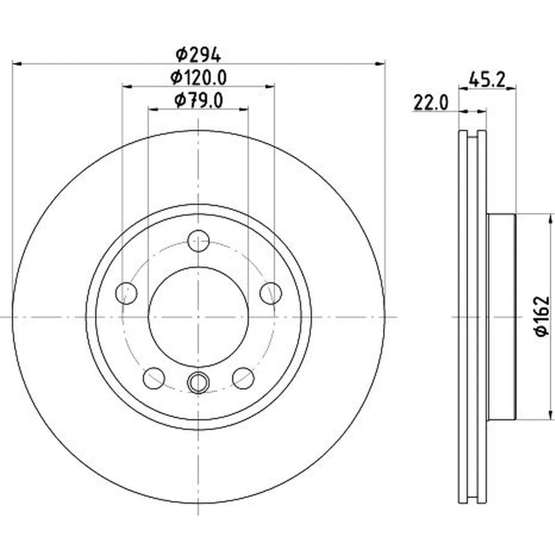 Mintex 2 x Vented Front Brake Discs MDC2706-x2