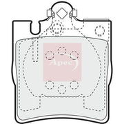 Apec Rear Brake Pad Set PAD1080
