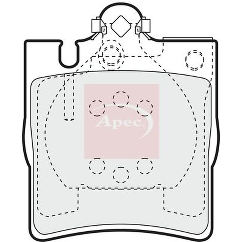 Apec Rear Brake Pad Set fits Mercedes-Benz Clk 1997-2002