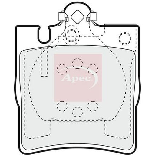 Apec Rear Brake Pad Set fits Mercedes-Benz Clk 1997-2002