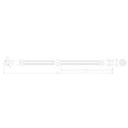 Juratek Brake Hydraulic Hose Line Front Right fits Mazda 3 2013-2019