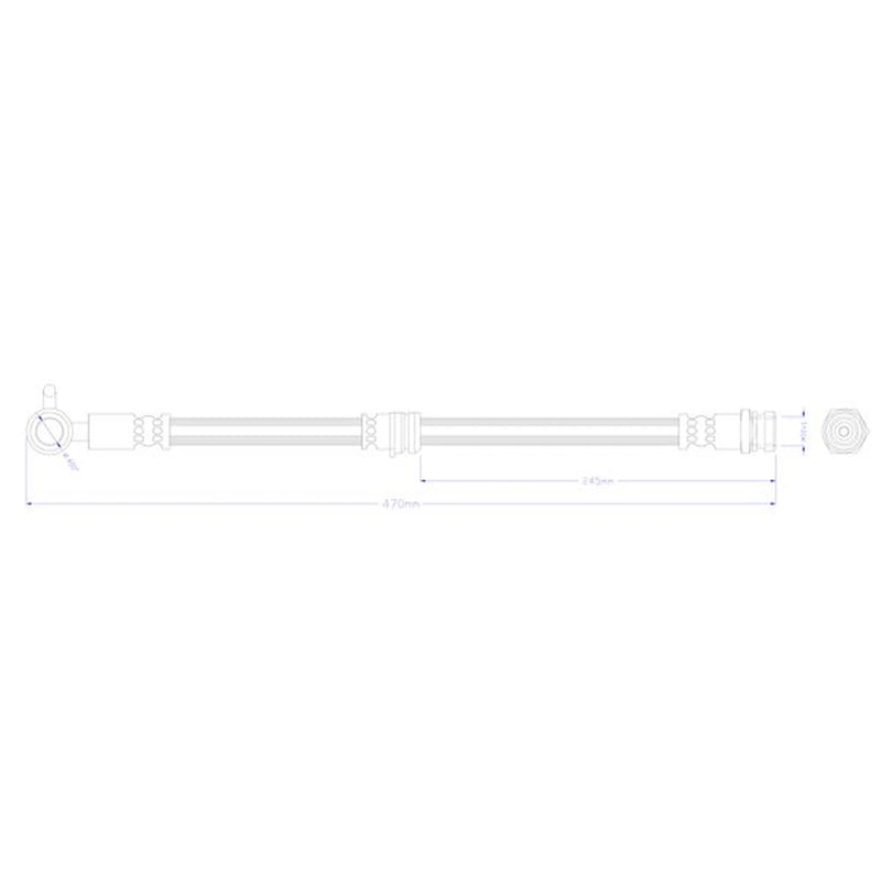 Juratek Brake Hydraulic Hose Line Front Right fits Mazda 3 2013-2019