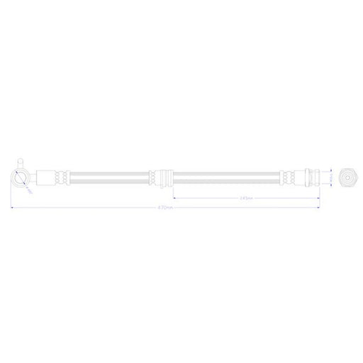Juratek Brake Hydraulic Hose Line Front Right fits Mazda 3 2013-2019