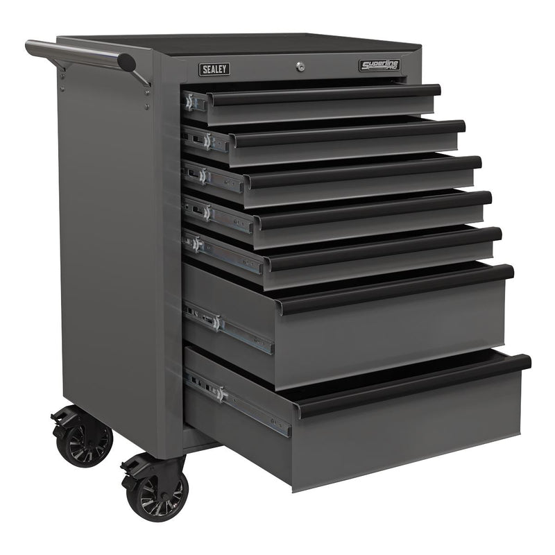 Superline Pro Superline PRO Rollcab 7 Drawer - Grey/Black AP26479TG Superline Pro - Dynamic Drive