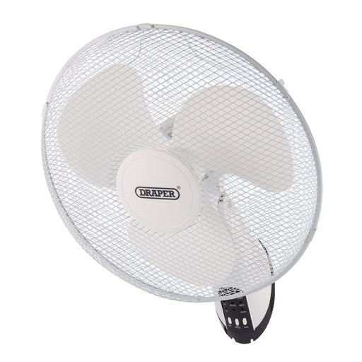Draper 230V Oscillating Wall Mounted Fan with Remote Control, 16"/400mm, 3 Speed Draper - Dynamic Drive