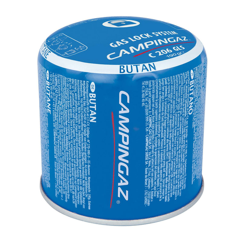 4x Campingaz C206 Butane Gas Cartridge Lock System 190g Camping Outdoors Campingaz - Dynamic Drive