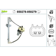 Valeo Electric Window Regulator Lifter Right Front 850279