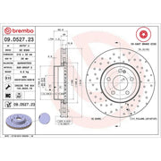 Brembo Front Steel Brake Disc Hub & Rear Steel Brake fits Mercedes-Benz C-Class