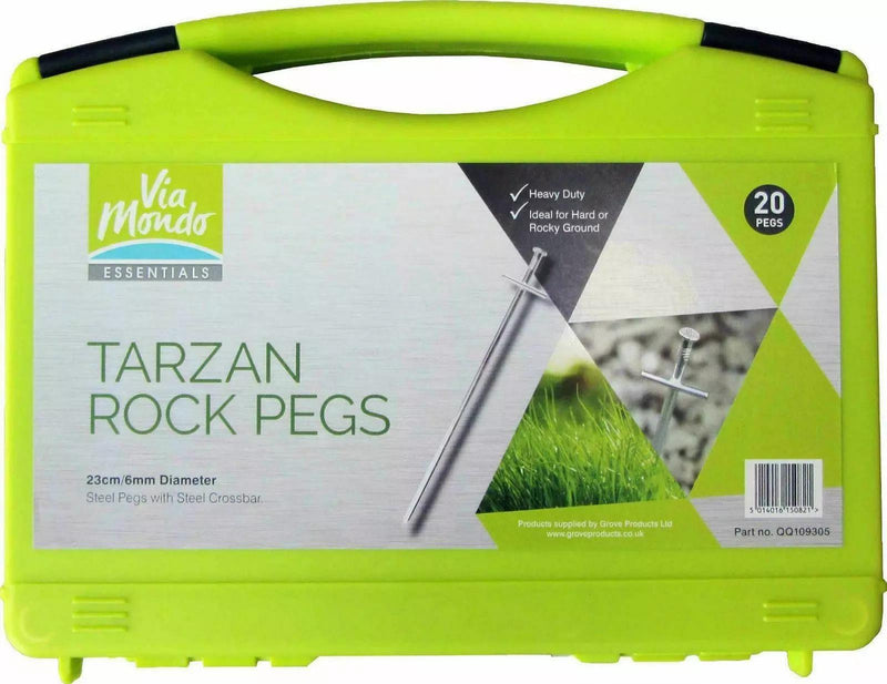 Via Mondo Tarzan Tent / Awning Hardstanding Rock Peg Set UK Camping And Leisure - Dynamic Drive