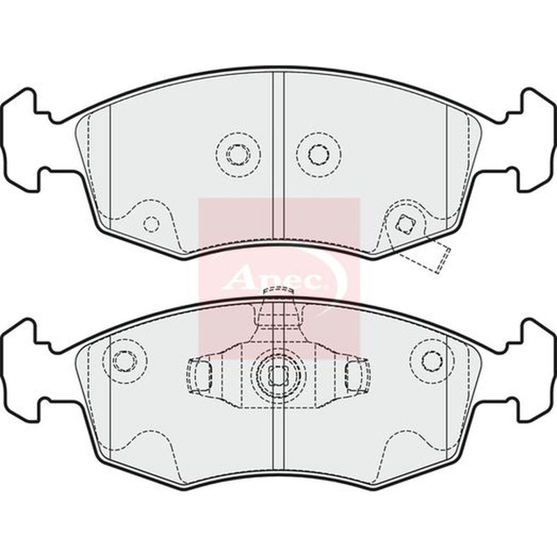 Apec Front Brake Pad Set fits Fiat 500 C 2009 on 0.9