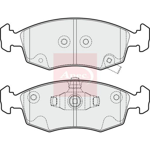 Apec Front Brake Pad Set fits Fiat 500 C 2009 on 0.9