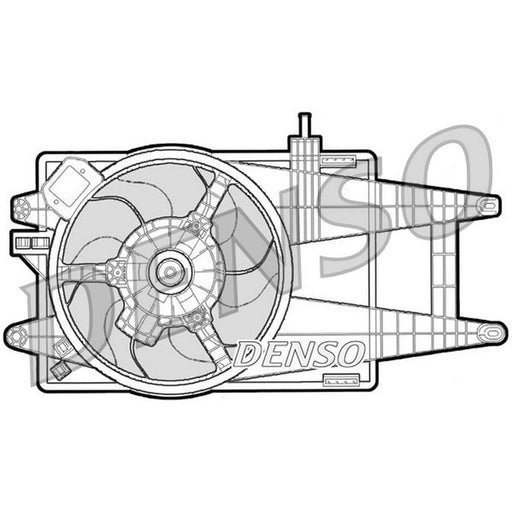 Denso Engine Cooling Fan fits Fiat Idea 2003-2005 1.2 1.4