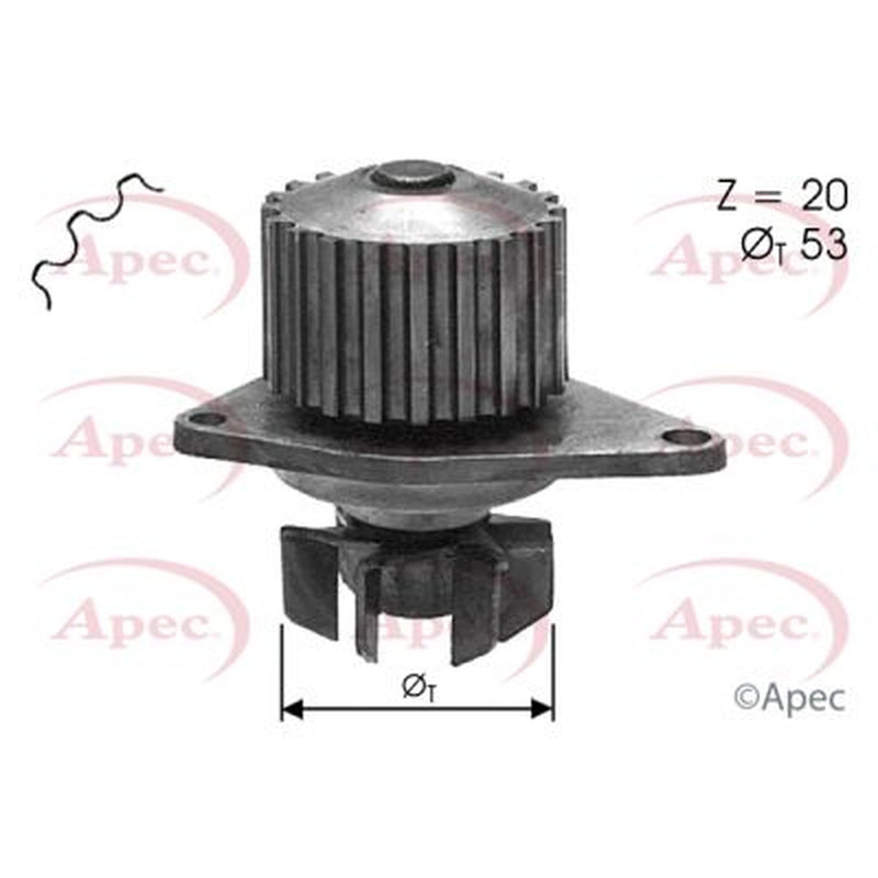 Apec Engine Cooling Water Pump fits Citroën Ax 1986-1998 1.3 1.4