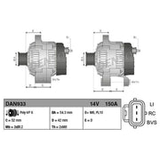 Denso Car Alternator 12V DAN933