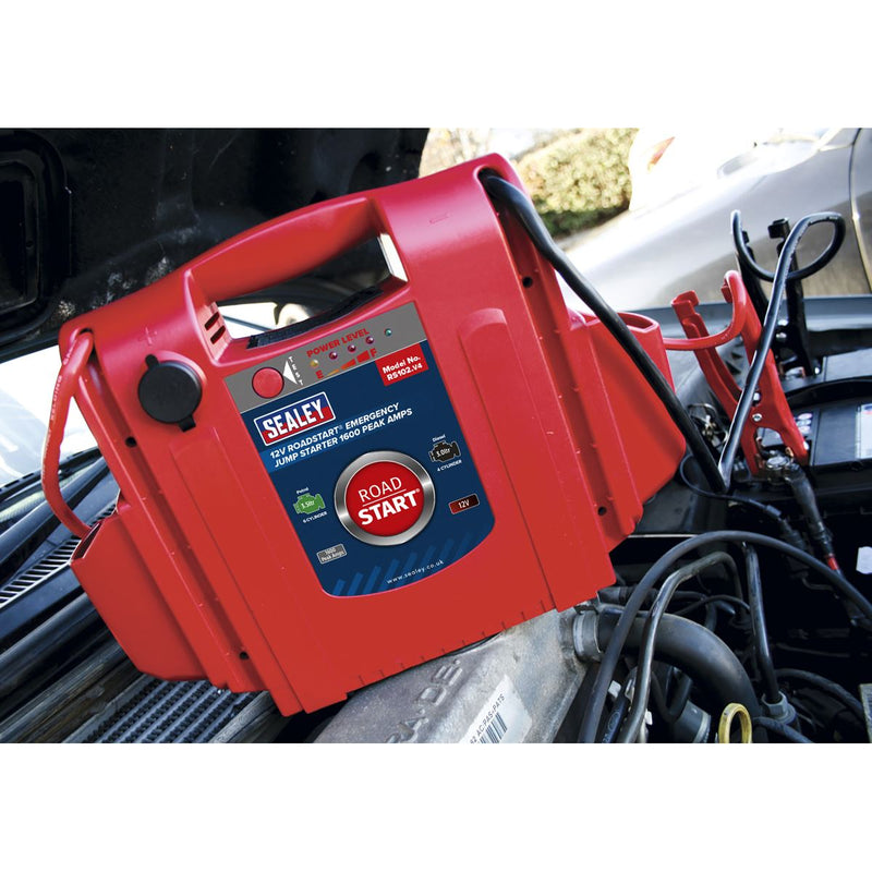 Sealey RoadStartï Emergency Jump Starter 12V 1600 Peak Amps RS102 Sealey - Dynamic Drive