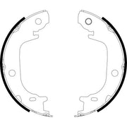 Mintex Parking Brake Shoe Set fits Toyota Mirai 2014-2020