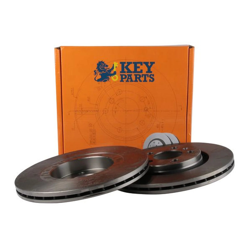 Key Parts 2 x Vented Front Brake Discs KBD4069-x2