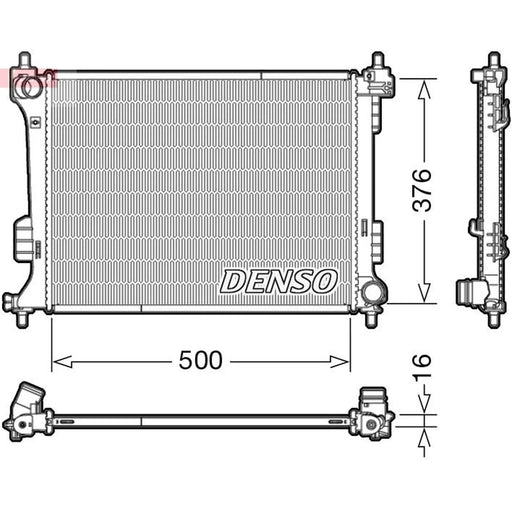 Denso Engine Radiator fits Hyundai I20 I 2008-2015 1.2 1.4 1.6