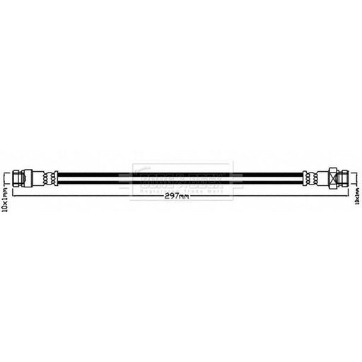 Borg & Beck Brake Hydraulic Hose Line Rear Right BBH8242