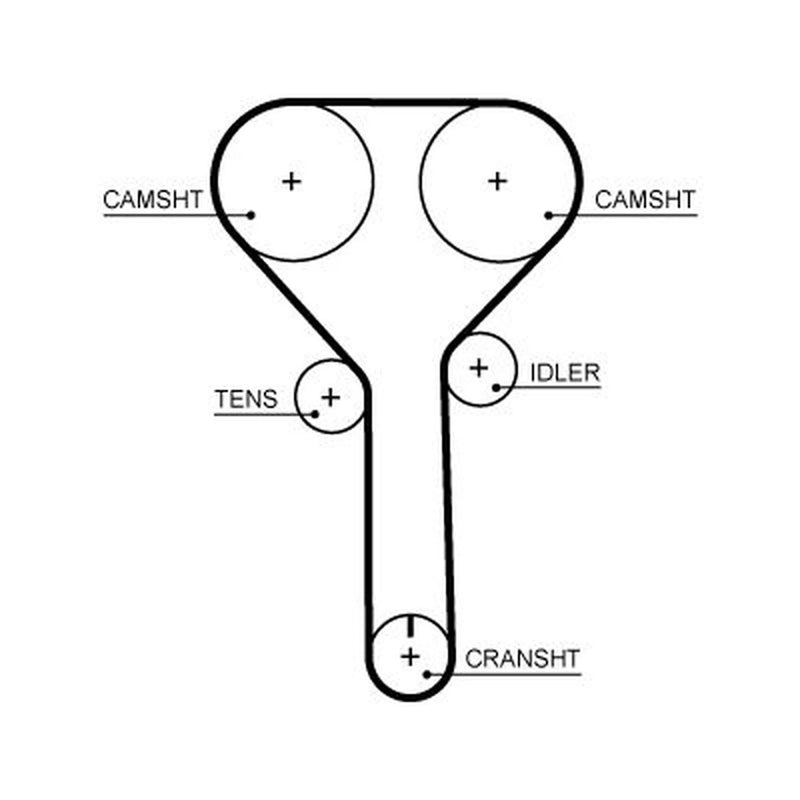 Gates Timing Belt Cambelt 155 Teeth fits Volvo S60 III 2020-2023