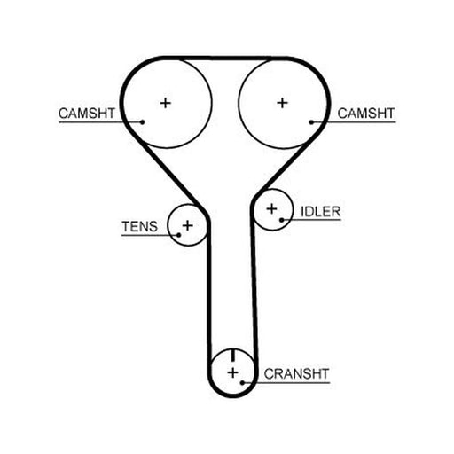 Gates Timing Belt Cambelt 155 Teeth fits Volvo S60 III 2020-2023