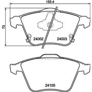 Mintex Front Brake Pad Set fits Mazda 6 2002-2007 2.0 2.3 3.0