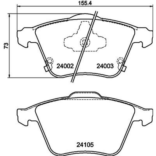 Mintex Front Brake Pad Set fits Mazda 6 2002-2007 2.0 2.3 3.0