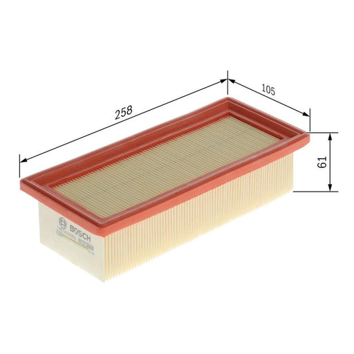 Bosch Engine Air Filter fits Fiat Punto 1993-1999 1.2