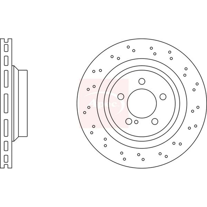 Apec Rear Brake / Discs & Pads fits Mercedes-Benz Cls 2006-2010 219.377