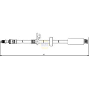 NAPA Brake Hydraulic Hose Line Front fits Citroën C3 Picasso 2008-2015 1.4 1.6